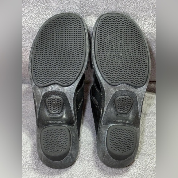 MERRELL Luxe Slide Sandal Womens Size 10 Black Strappy Slip On Cushioned Comfort - Picture 10 of 12